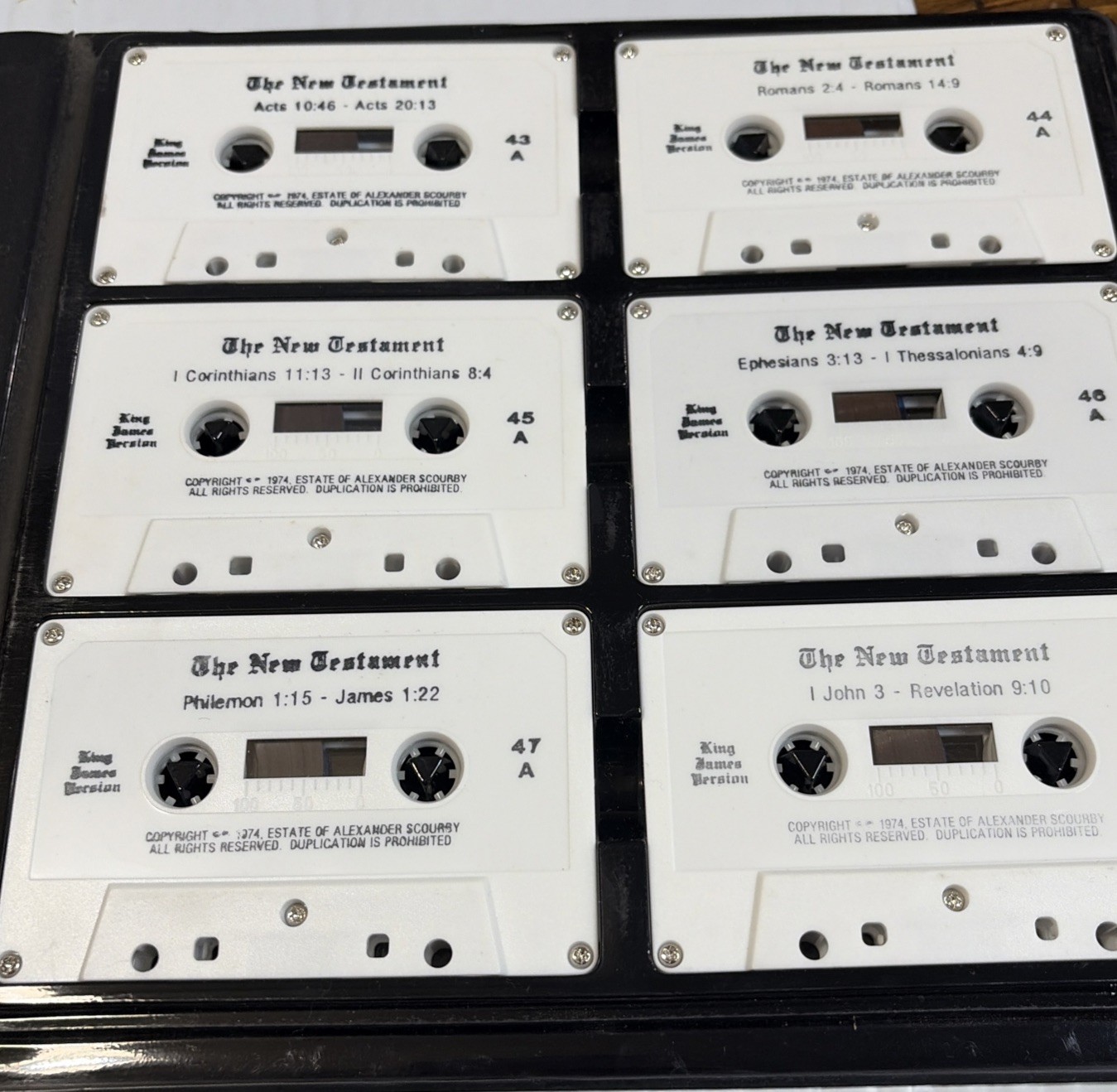 Vintage 1992 KJV HOLY BIBLE On Cassette Matthew-Revelation New Testament