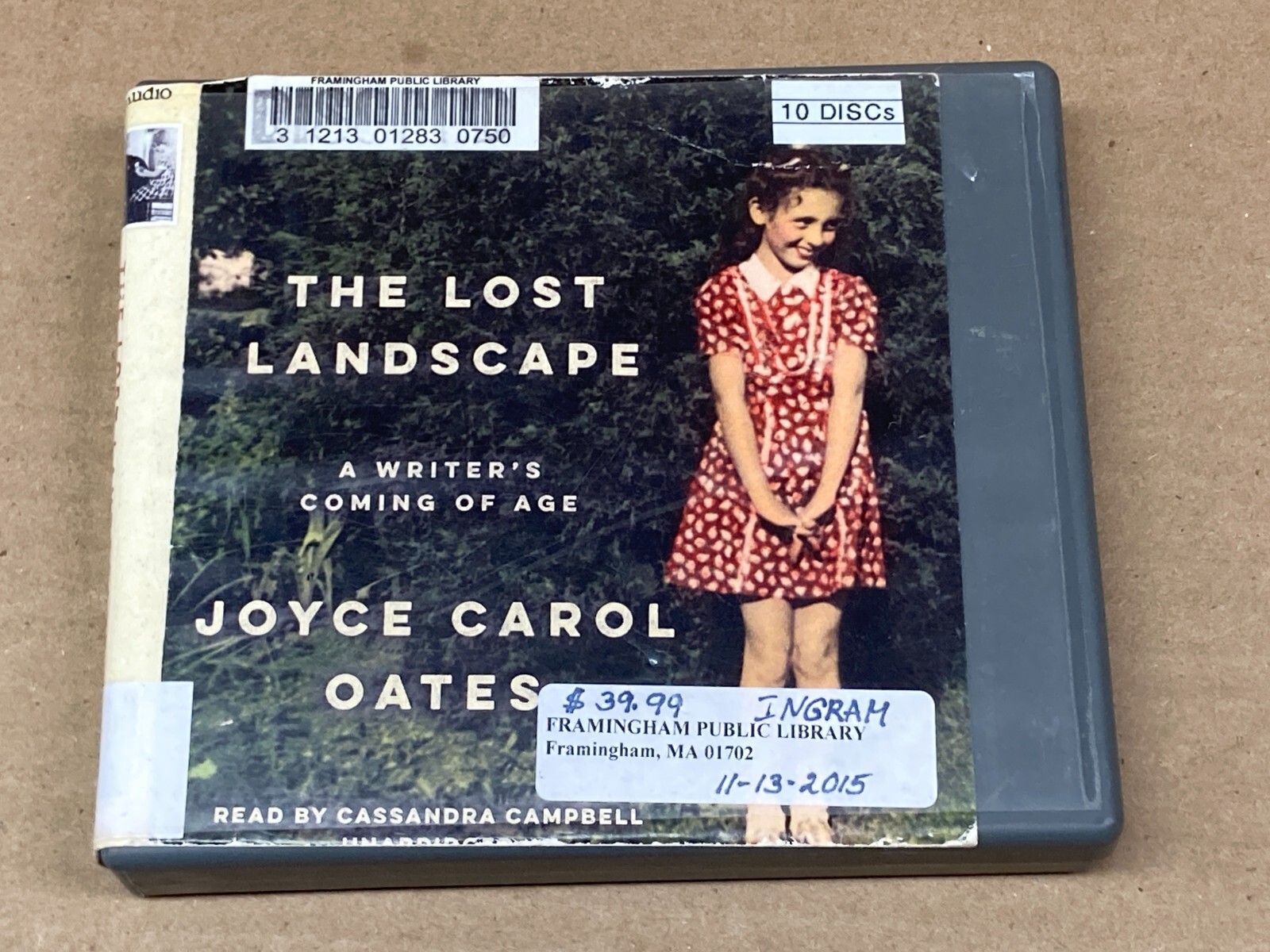 Lost Landscape : A Writer’s Coming of Age by Joyce Carol Oates Audio CD