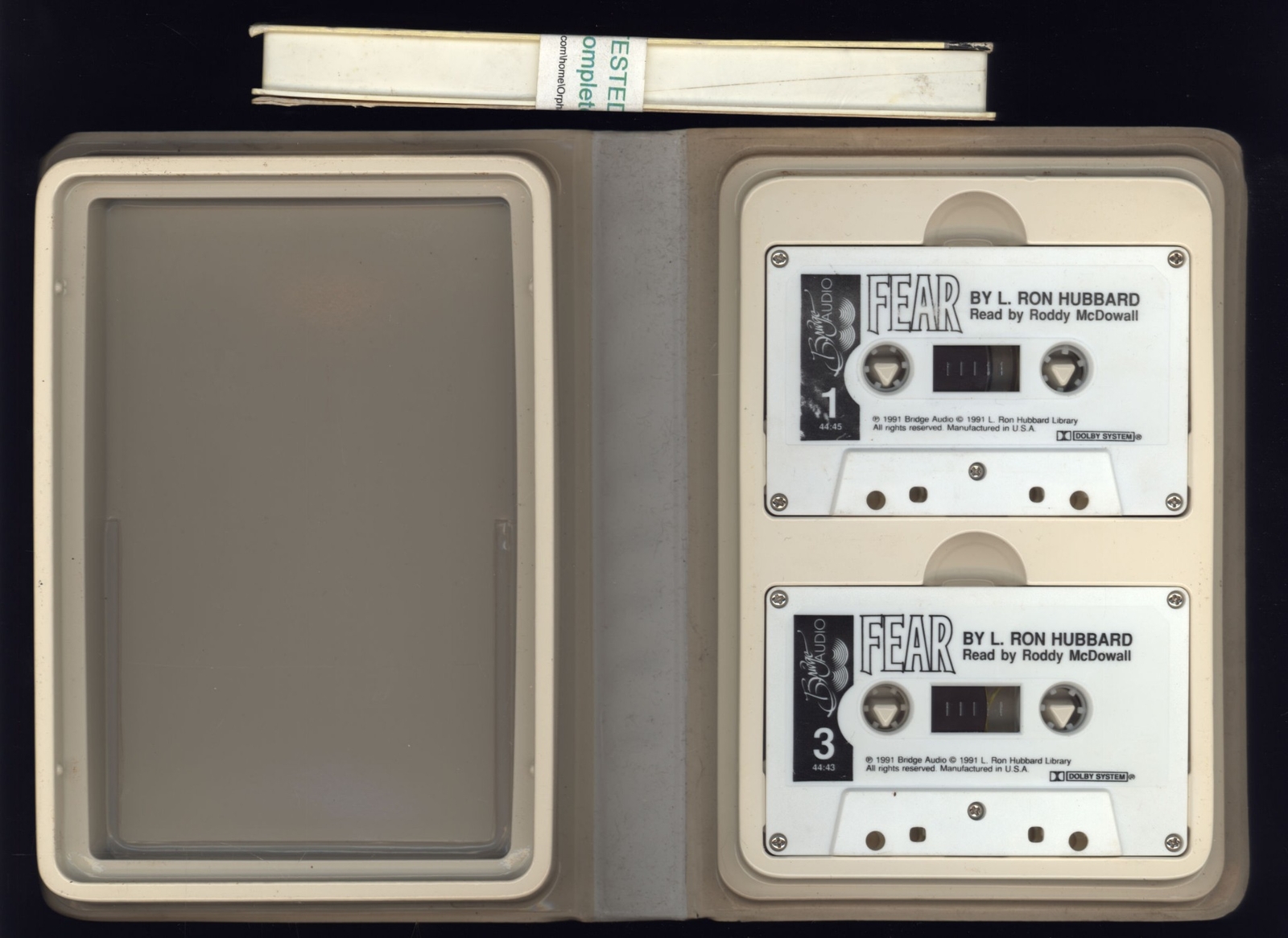 lot of 2 * AUDIO BOOK Cassette ORSON SCOTT CARD Lost Boys — L.RON HUBBARD Fear