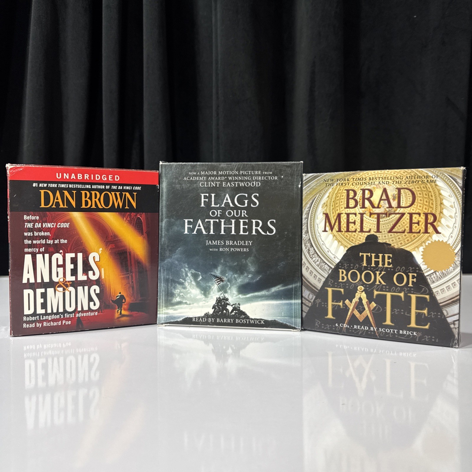 Audiobook CD Lot Angels & Demons Book of Fate Flags of Our Fathers