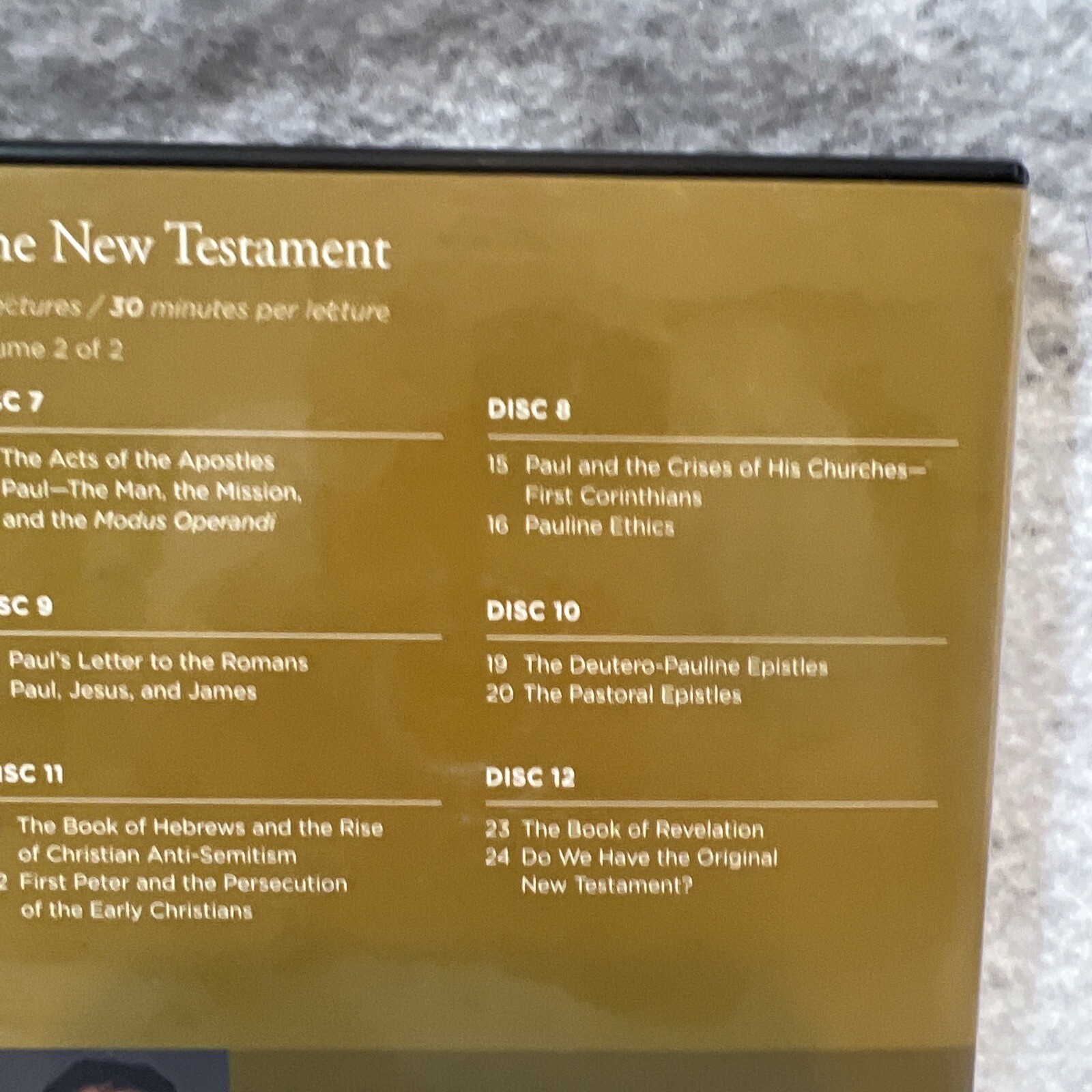 The Great Courses The New Testament Volume 1 & 2 Audio CD 12 Discs