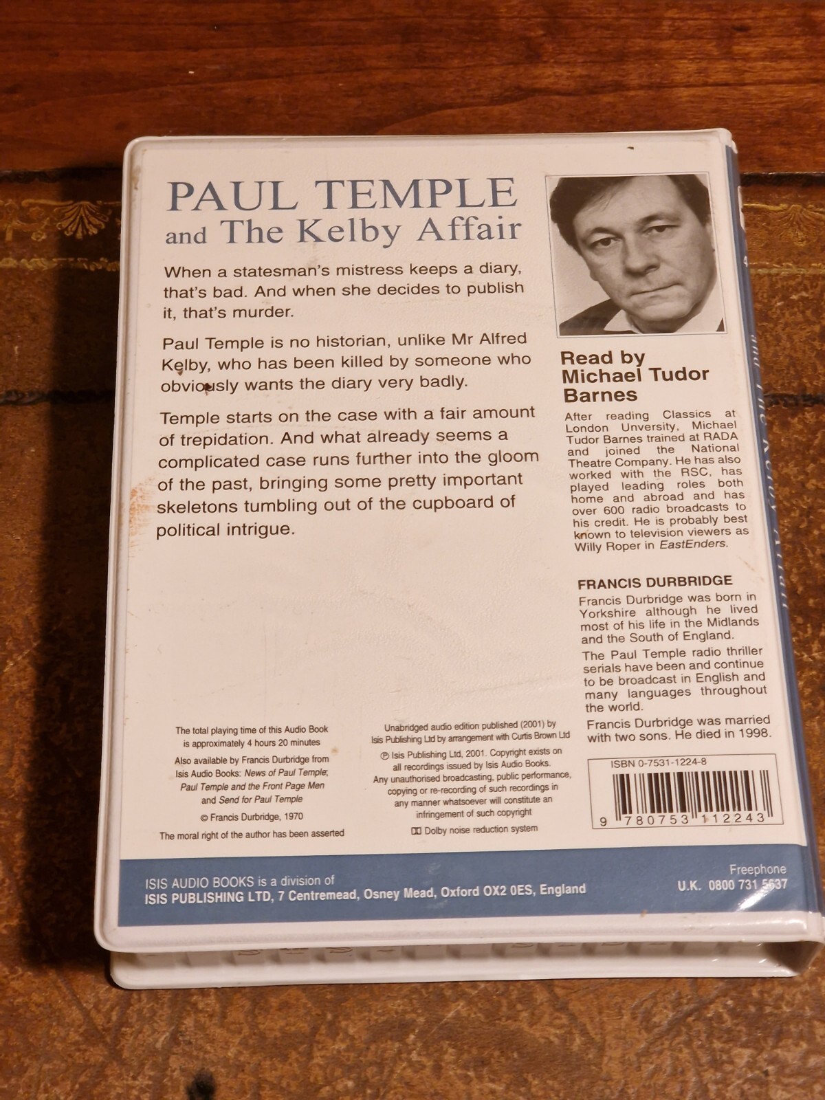 Paul Temple & The Kelby Affair Francis Durbridge Isis Audiobook Cassette Tape