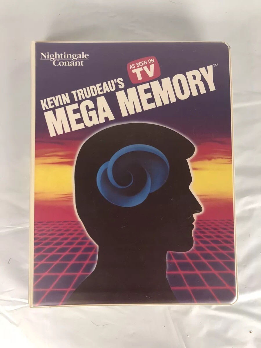 KEVIN TRUDEAU Mega Memory 8 Cassette set GOOD CONDITION Clam Shell Case
