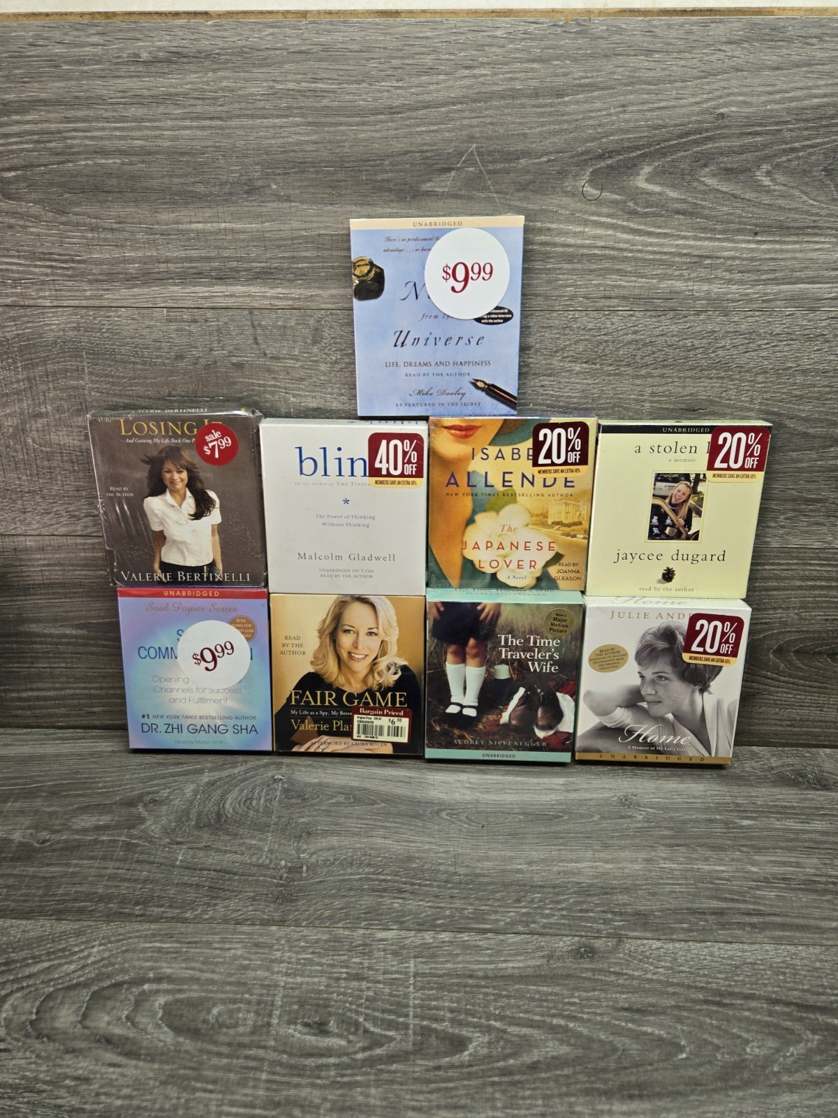 Lot Of 9 New Cd Audiobooks Blink Stolen Life Time Travelers Wife And More