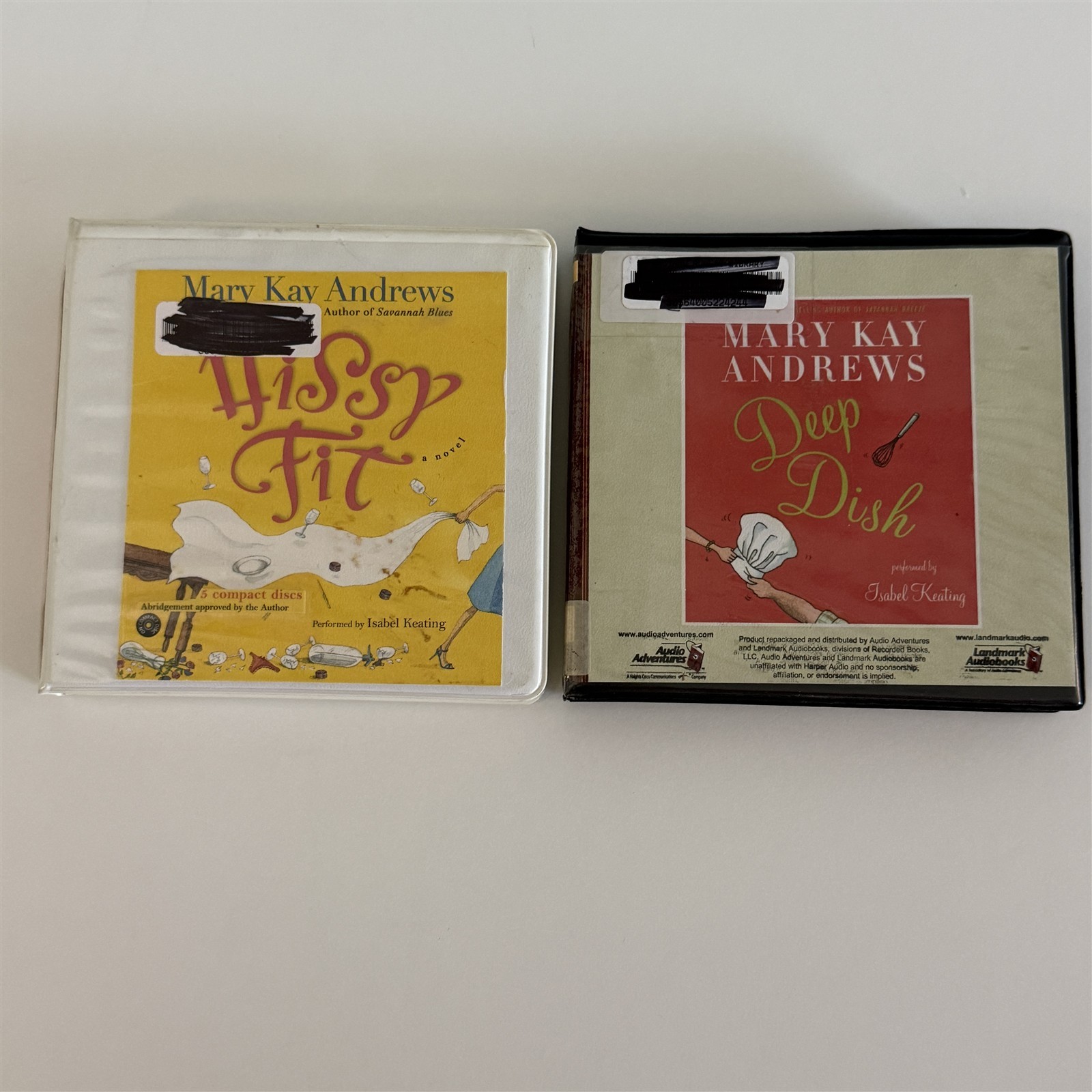 Lot Of 2 Mary Kay Andrews Deep Dish Hissy Fit Southern Romance Audiobooks On CD