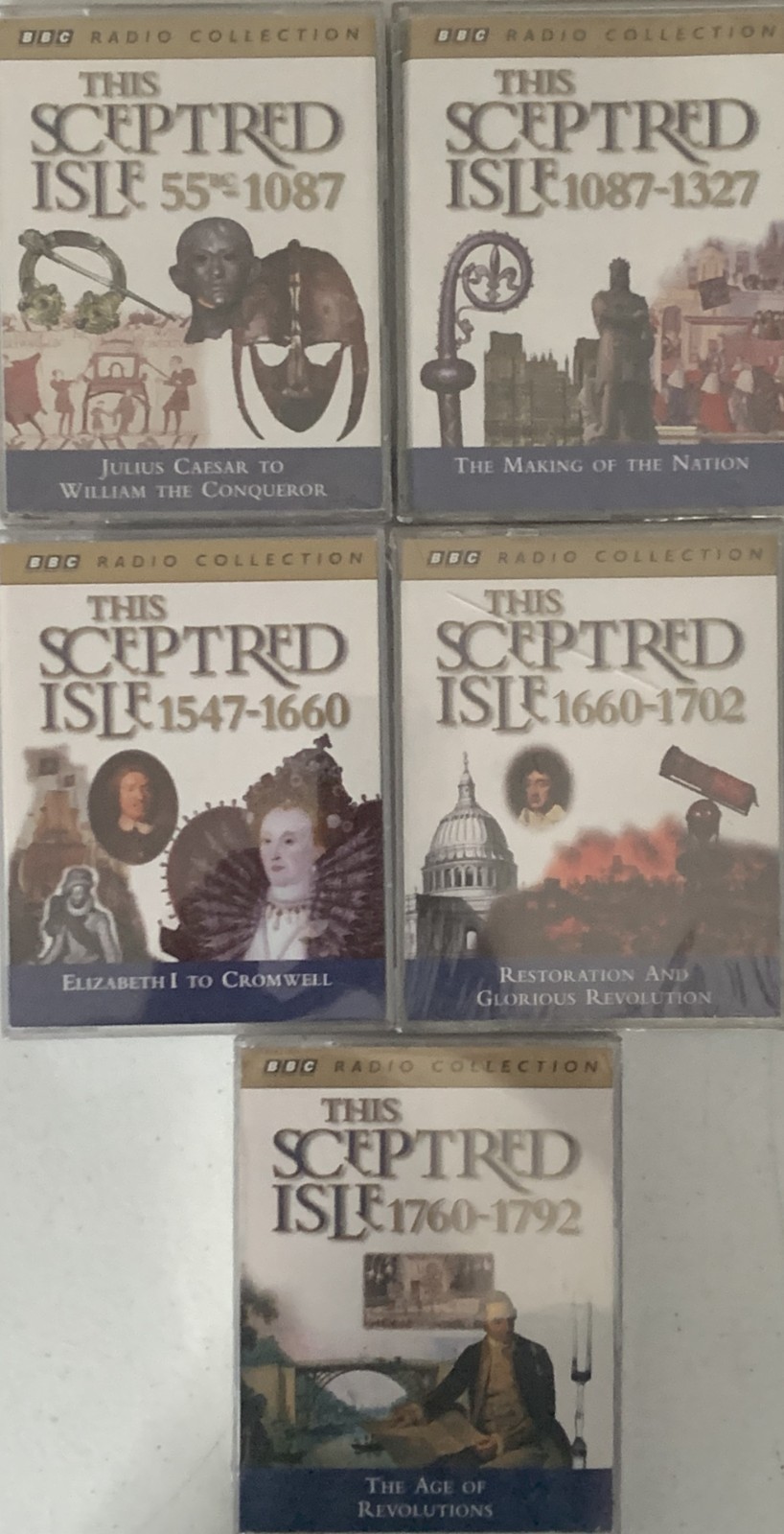 5 x BBC Audio Cassettes Collection~ THIS SCEPTRED ISLE 55BC — 1792 ( 1,2,4,5,7)