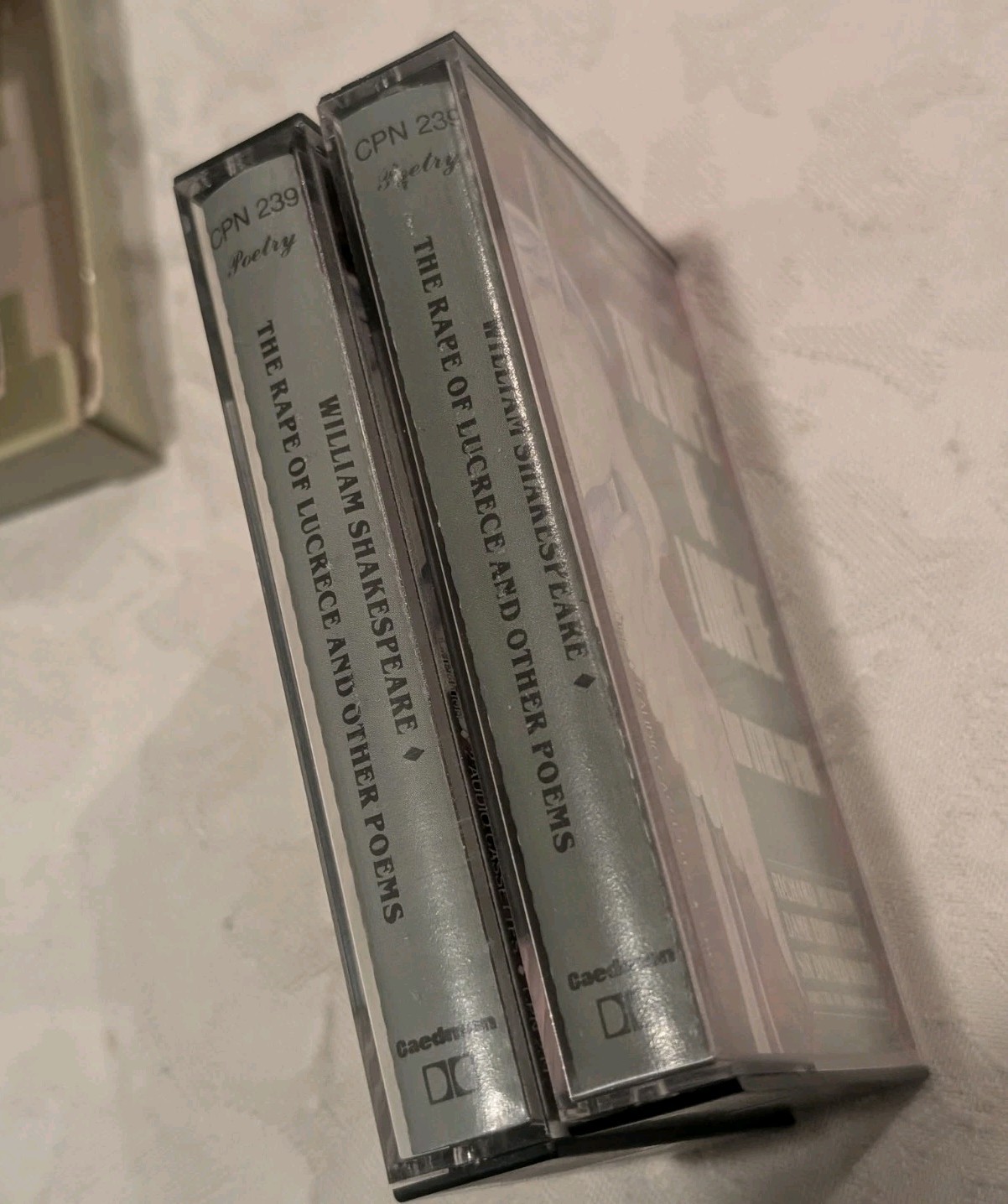 Rape of Lucrece William Shakespeare 1989 Audiobook Cassette Tape Harper Caedmon