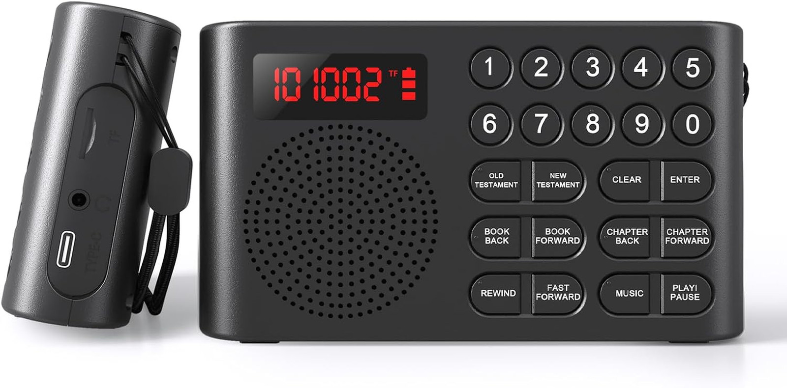 KJV Audio Bible Player for Seniors & Blind, One-Button Play | Electronic Audio B