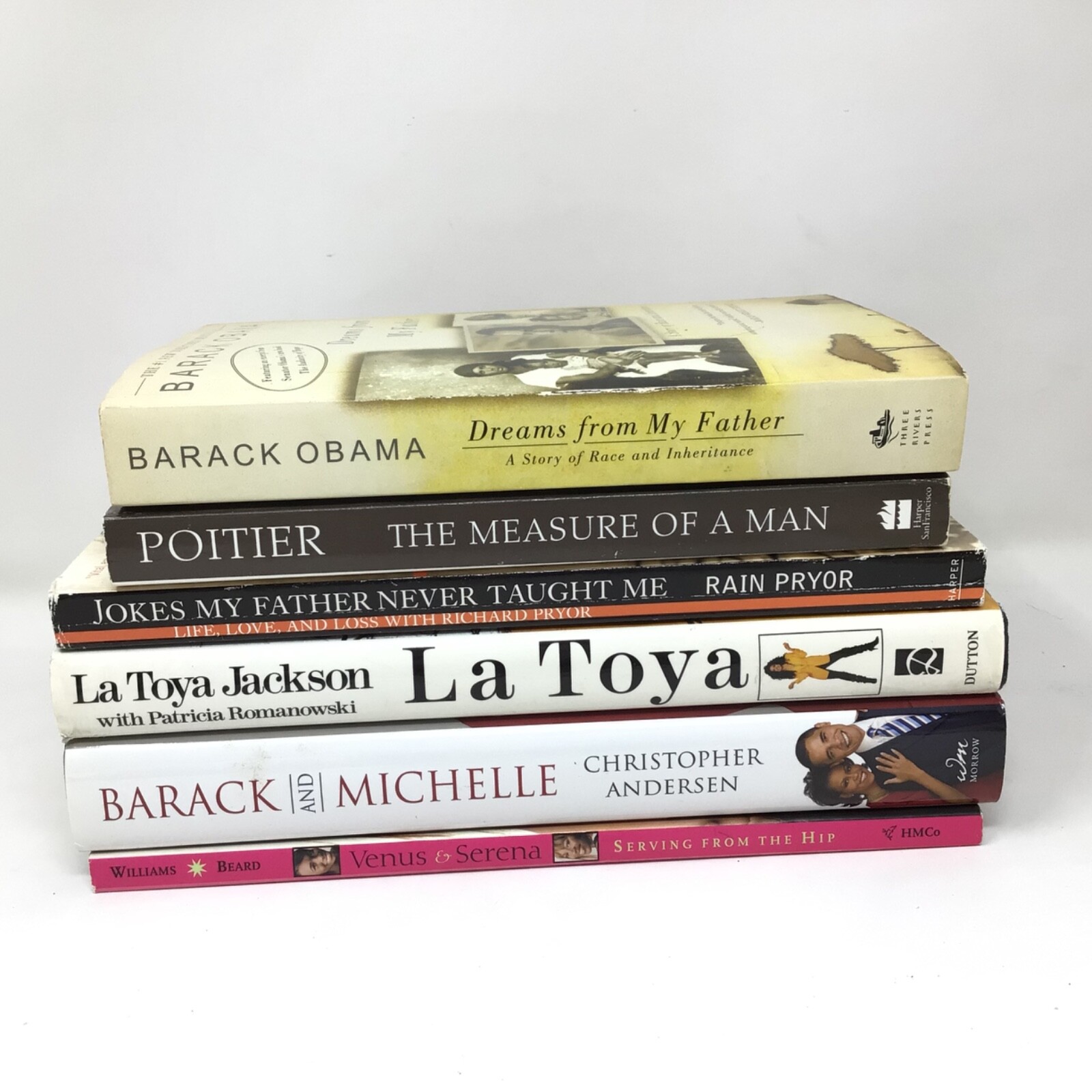 Black History Biography Book Lot Barack Obama Pryor Jackson Venus Serena