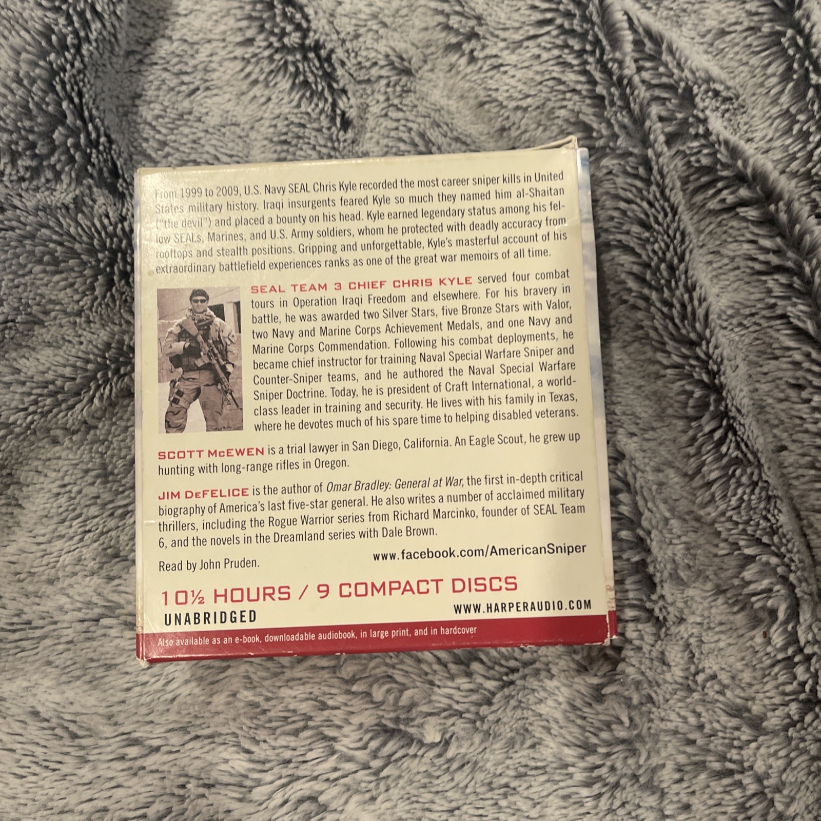 AMERICAN SNIPER — NAVY SEAL CHRIS KYLE — AUDIO BOOK — 9 CD SET — UNABRIDGED