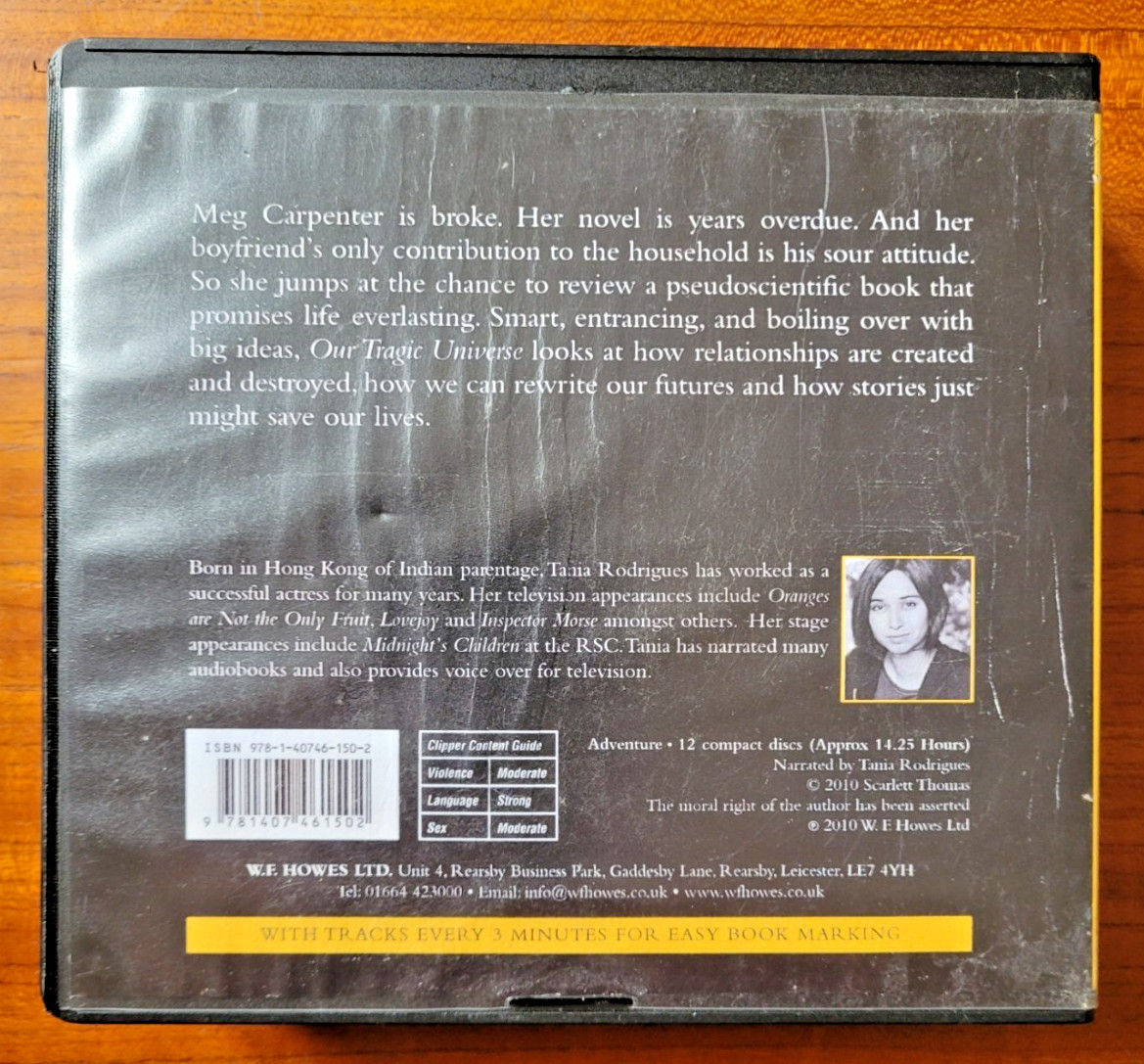 Our Tragic Universe by Scarlett Thomas 12x CDs 2010 CD Audiobook