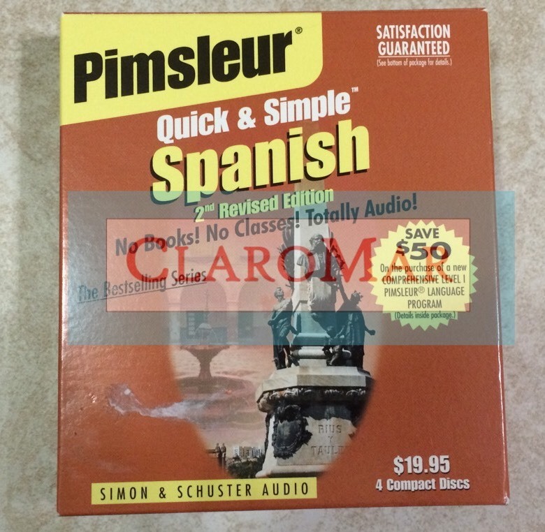 ☀️ Pimsleur Quick & Simple Spanish 2nd Revised Edition 8 Lessons, 4 CDs MINT