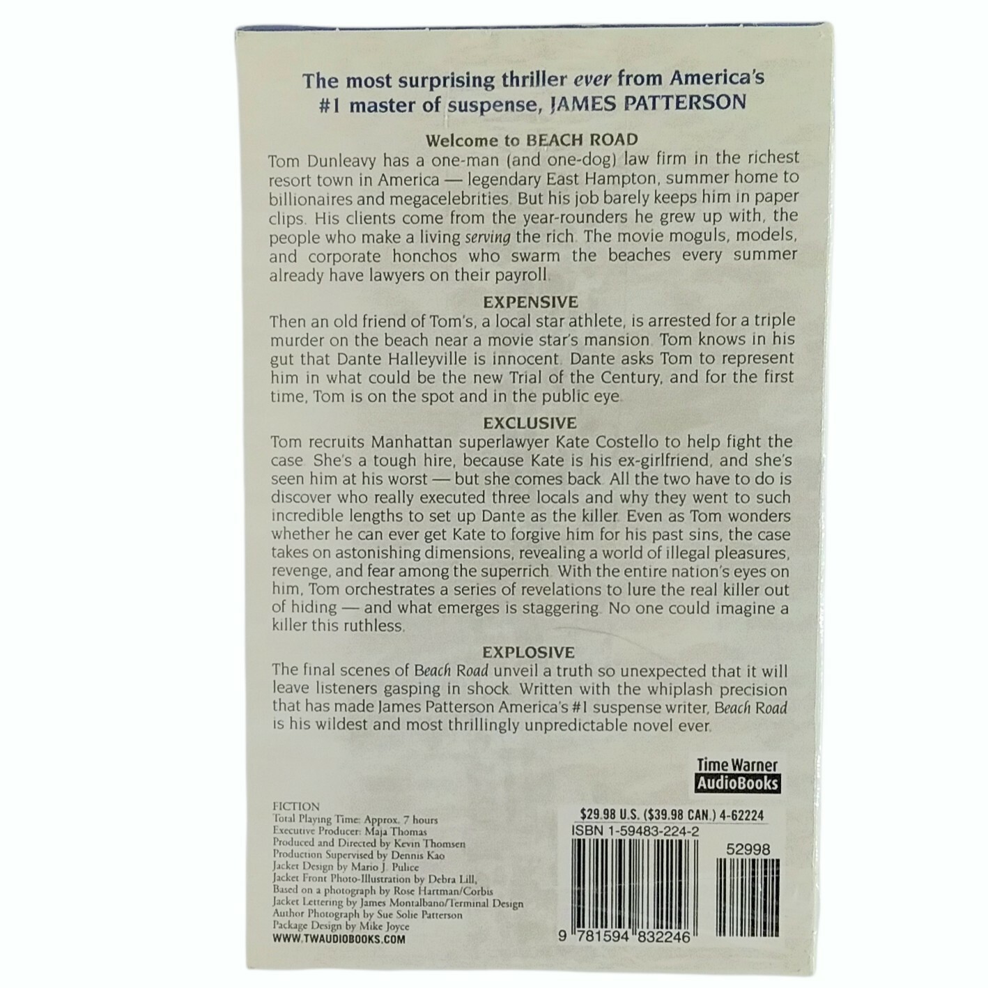 Beach Road Audiobook Cassette 2006 James Patterson
