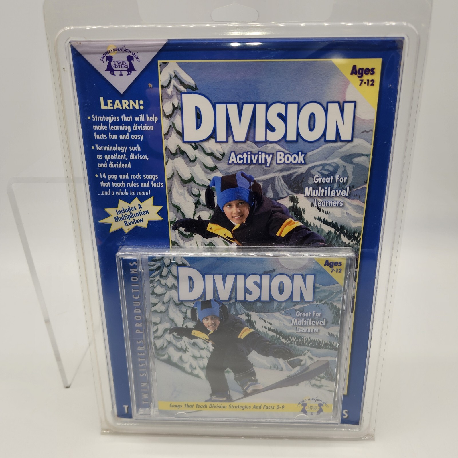 Division by Twin Sisters Math Music CD With Activity Book Homeschool Sealed