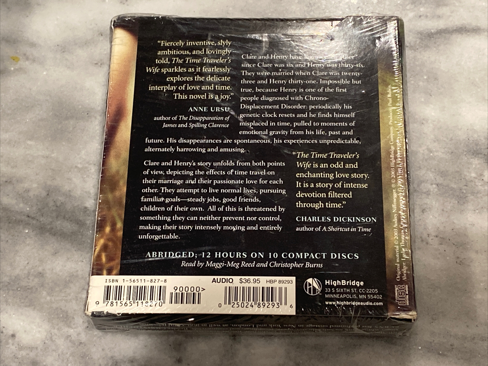 The Time Traveler’s Wife by Audrey Niffenegger, Abridged CD Audiobook, 10-CD’s