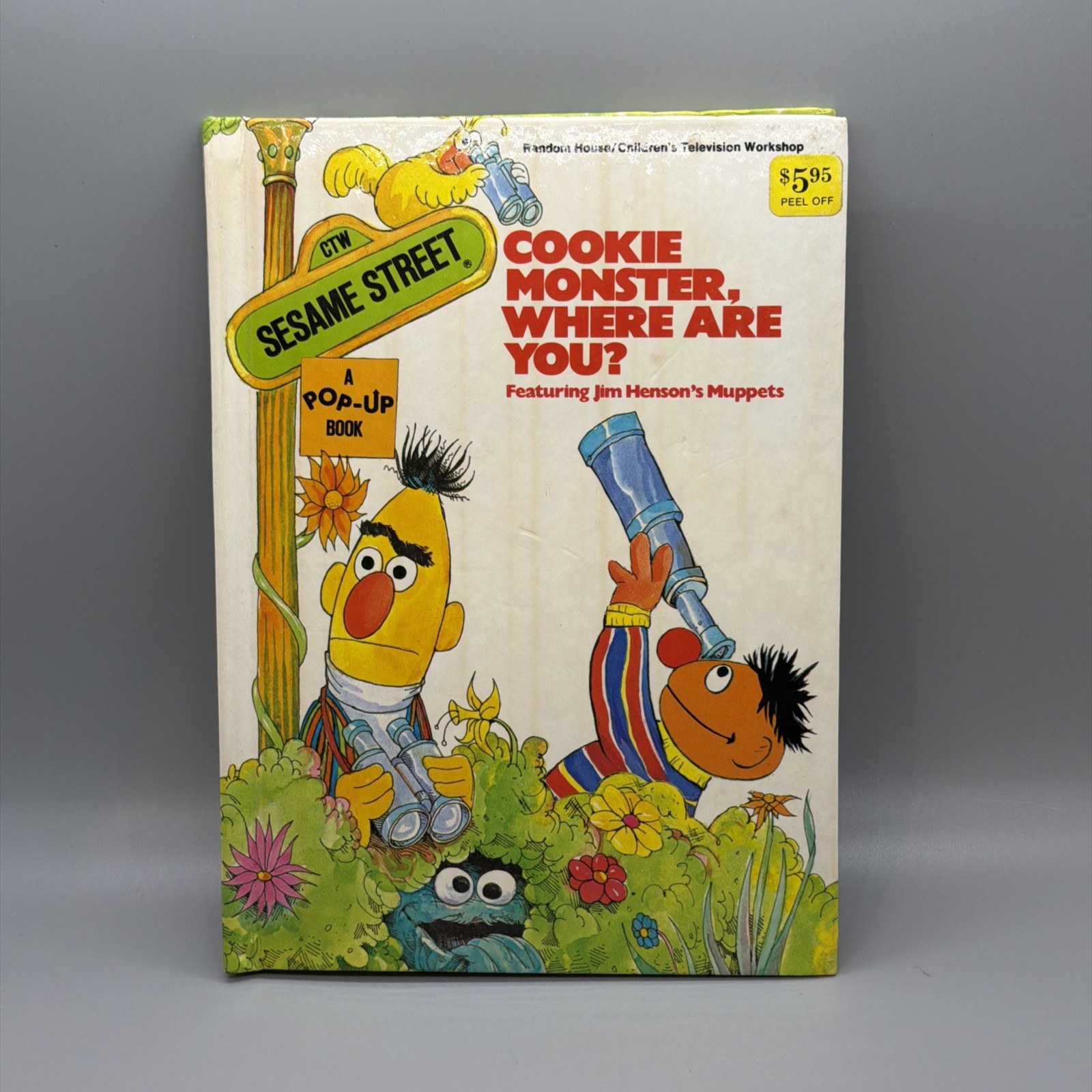 COOKIE MONSTER WHERE ARE YOU Sesame Street Hardcover 1976 First American Edition