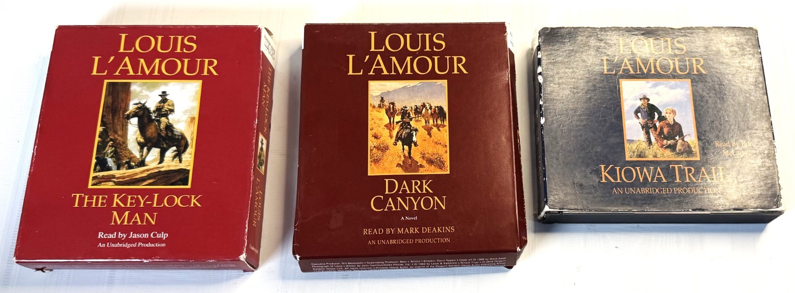 Lot 3 Audiobooks audio CD by Louis L’Amour Unabridged Westerns