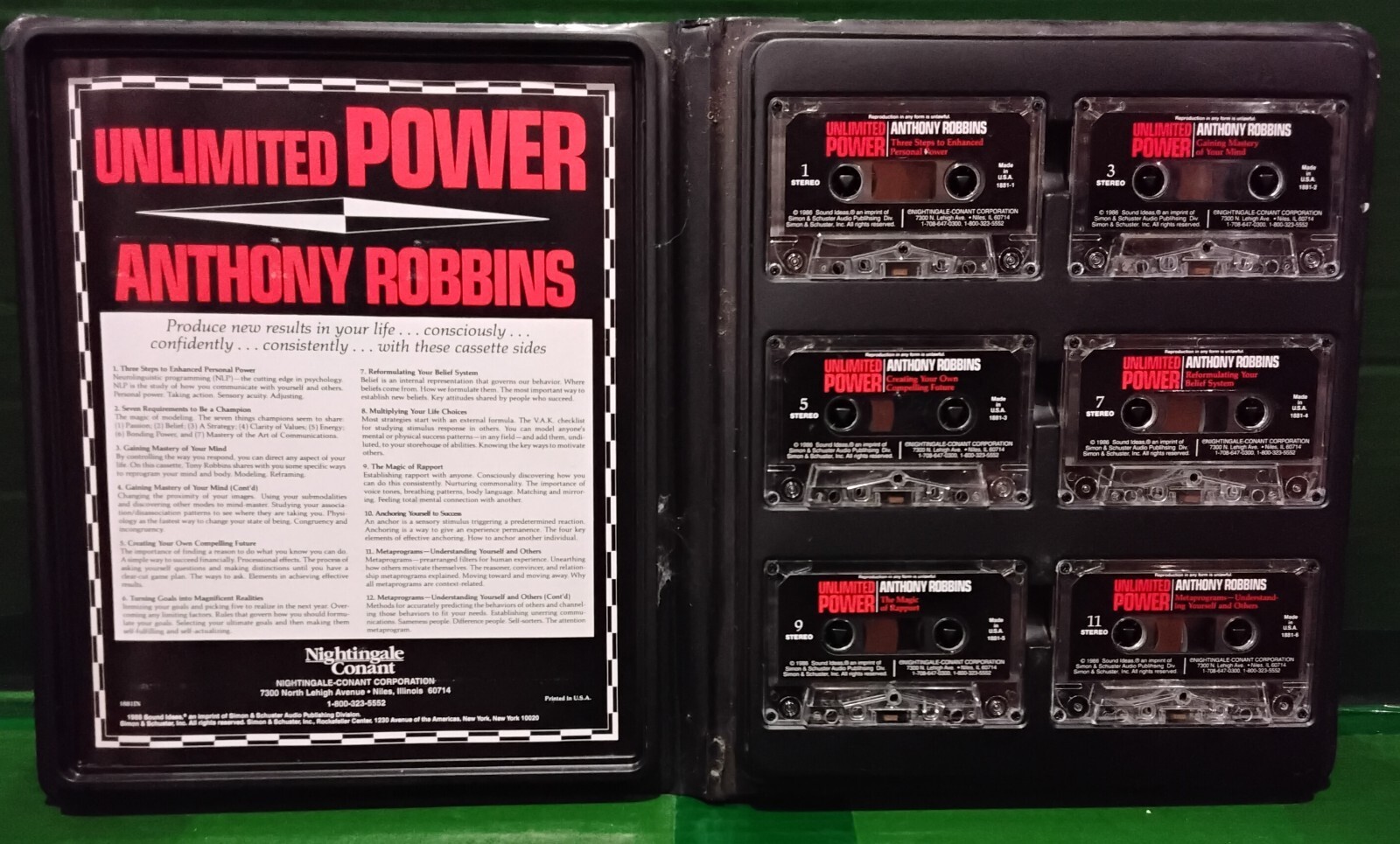 Vintage Anthony Robbins 6 Cassette Tape Set Unlimited Power Personal Achievement