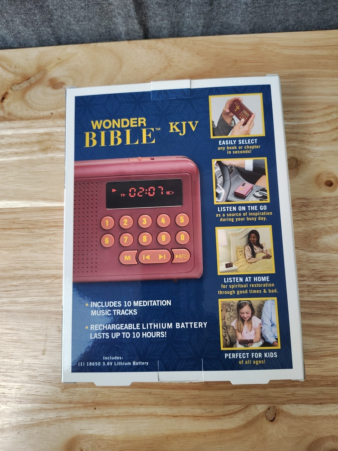 Wonder Bible: Rechargeable Audio Player w/ Old & New Testament KJV — New Sealed