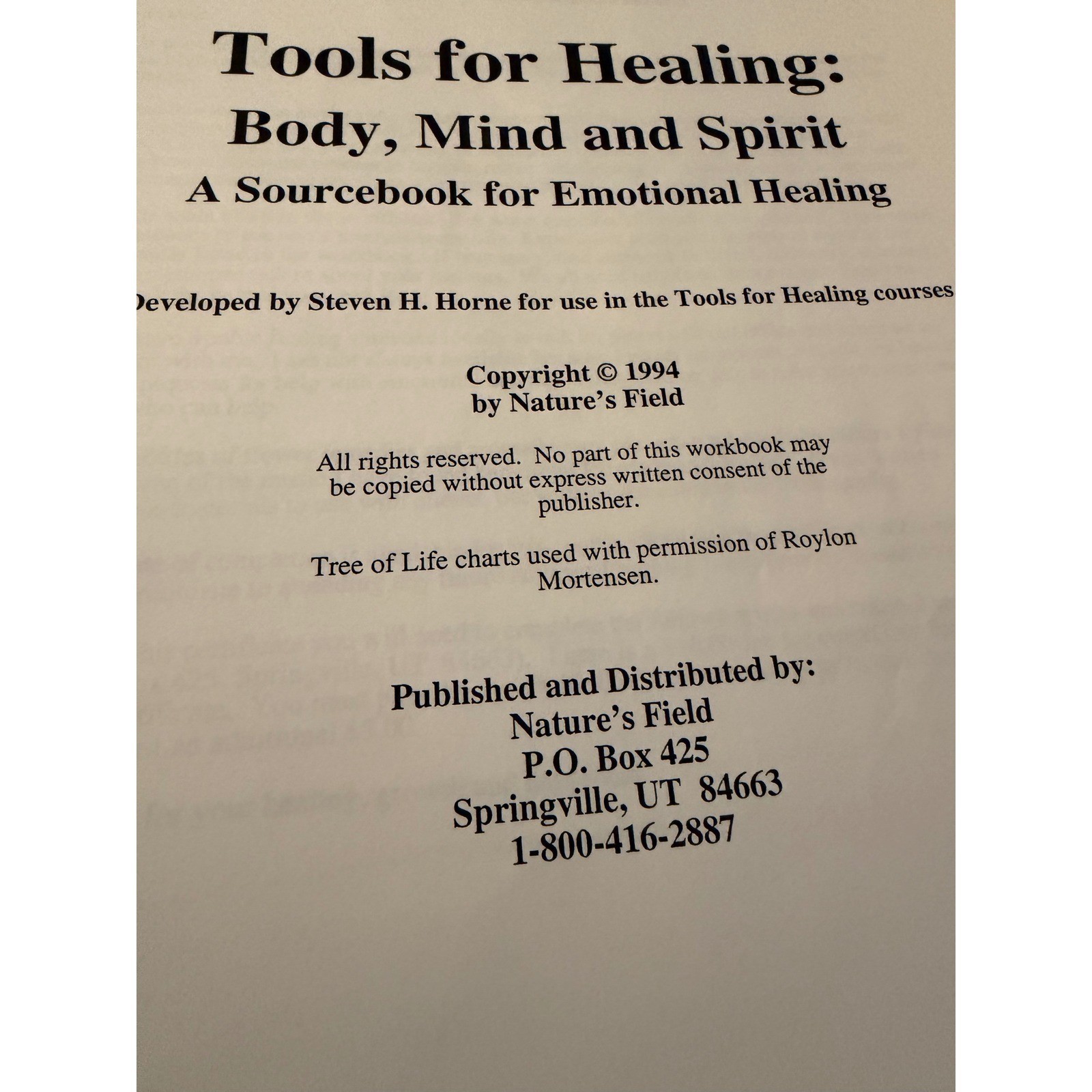 Steven Horne Tools for Healing Body Mind Spirit 8 Cassette Tape Set 1994 Vintage