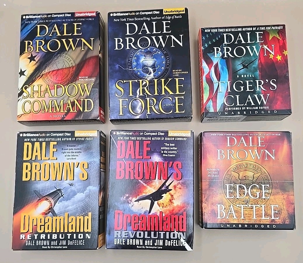Dale Brown Audiobook CD Lot of 6 — ALL UNABRIDGED — Over 77 Hours Of Content!