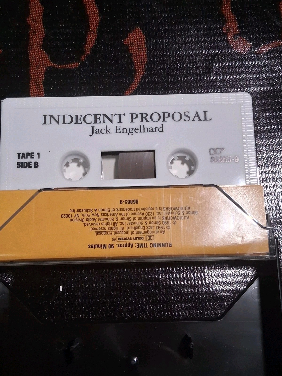 Cassette AUDIOBOOK- Indecent Proposal By Jack Engelhard — Movie Tie In — 3 Hrs