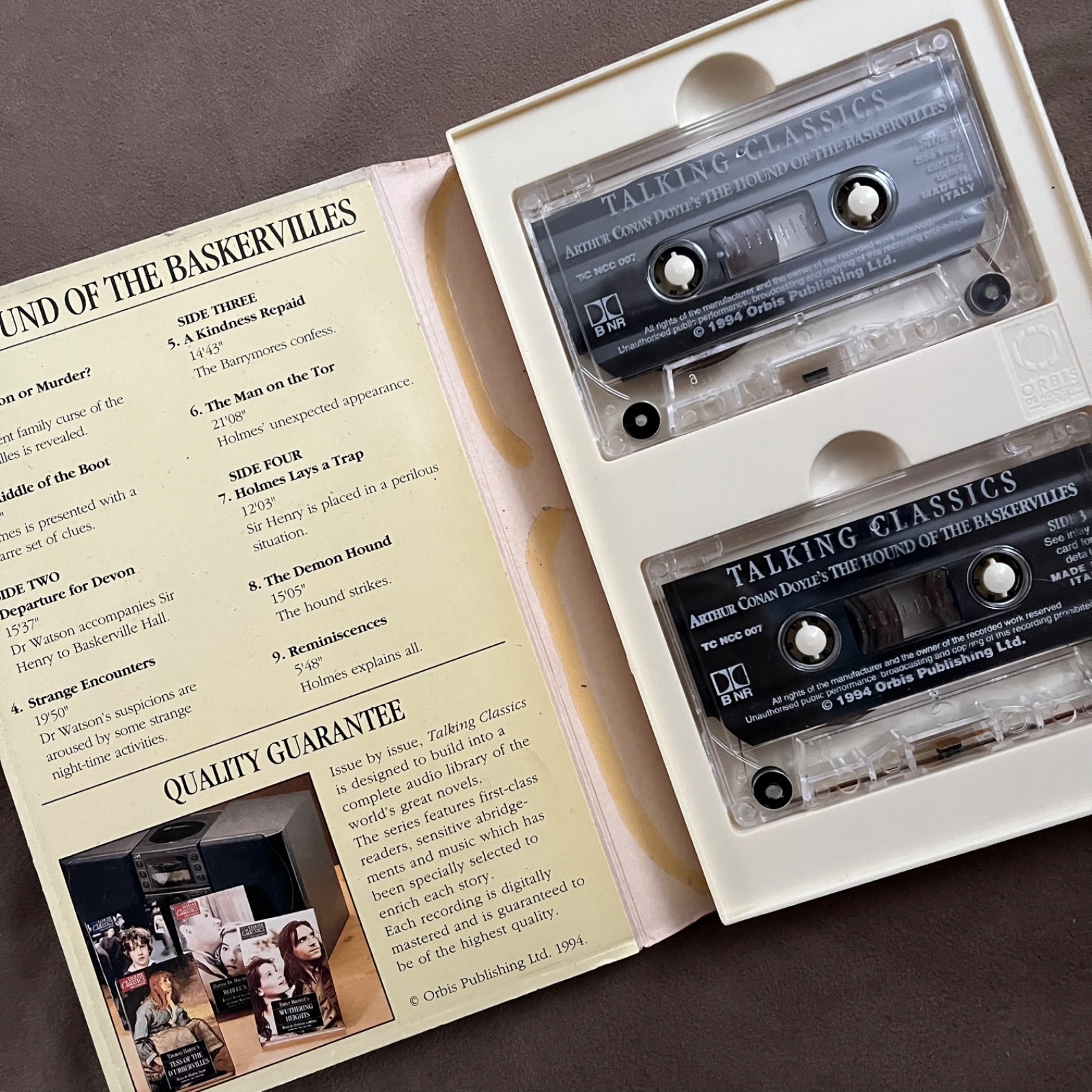 4 x Talking Classics Two Cassette Sets War & Peace 2 Lorna Doone Hound Of The