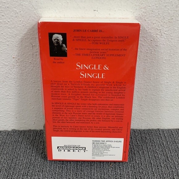 Single & Single by John Le Carre Audiobook 1999 4 Cassettes Abridged New Sealed