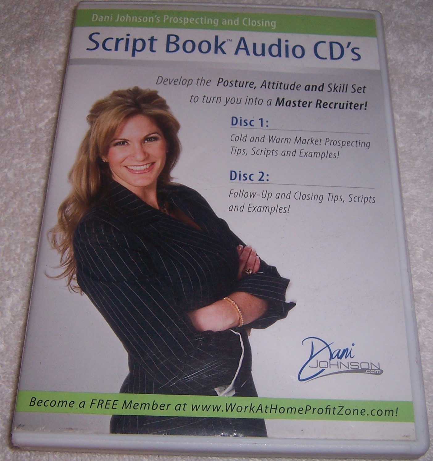 Dani Johnson’s Prospecting and Closing Script Book Audio CD’s marketing skills