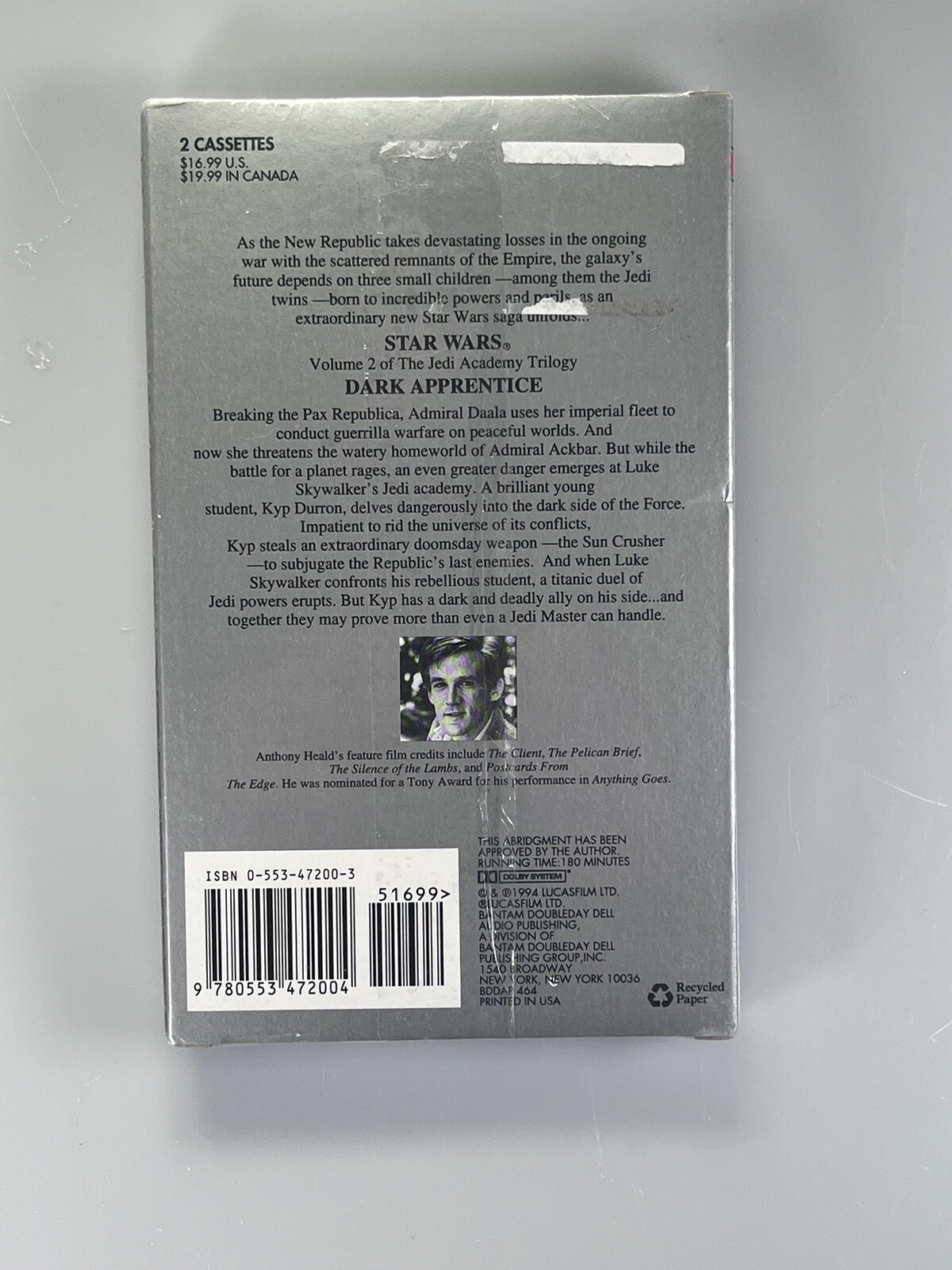 VINTAGE Star War Dark Apprentice Vol. 2 Of Jedi Academy — BDD — FACTORY SEALED!