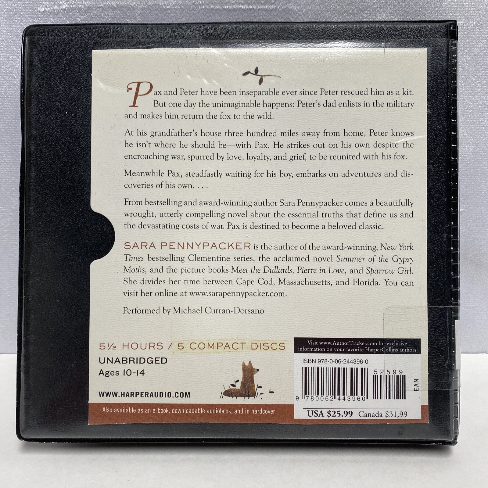 Pax by Sara Pennypacker (2016, Compact Disc, Unabridged edition) Book On CD