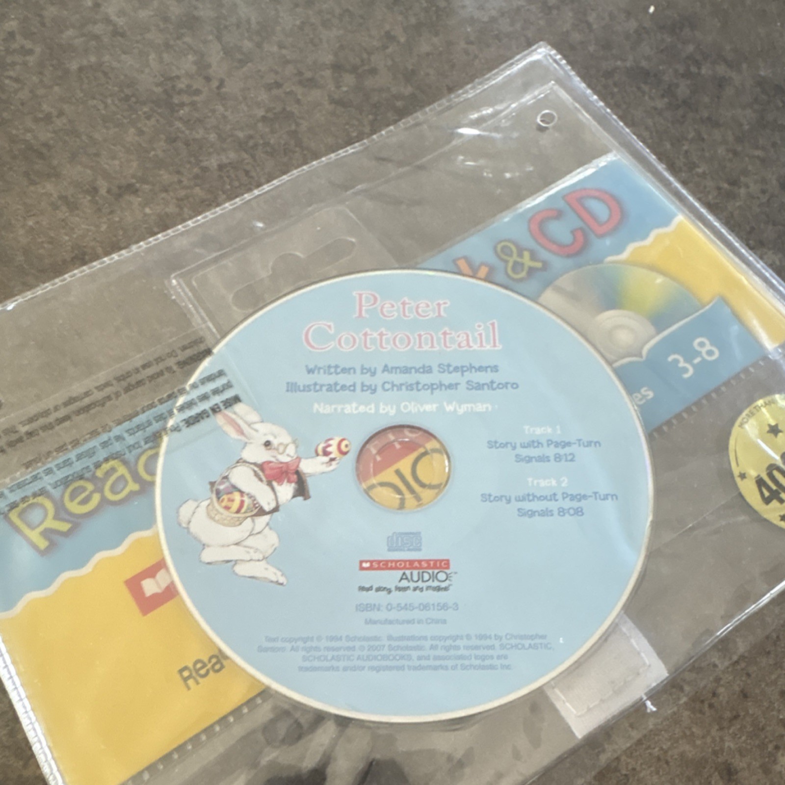 Peter Cottontail Audiobook CD Scholastic Easter Narrated by Oliver Wyman Ages 3…