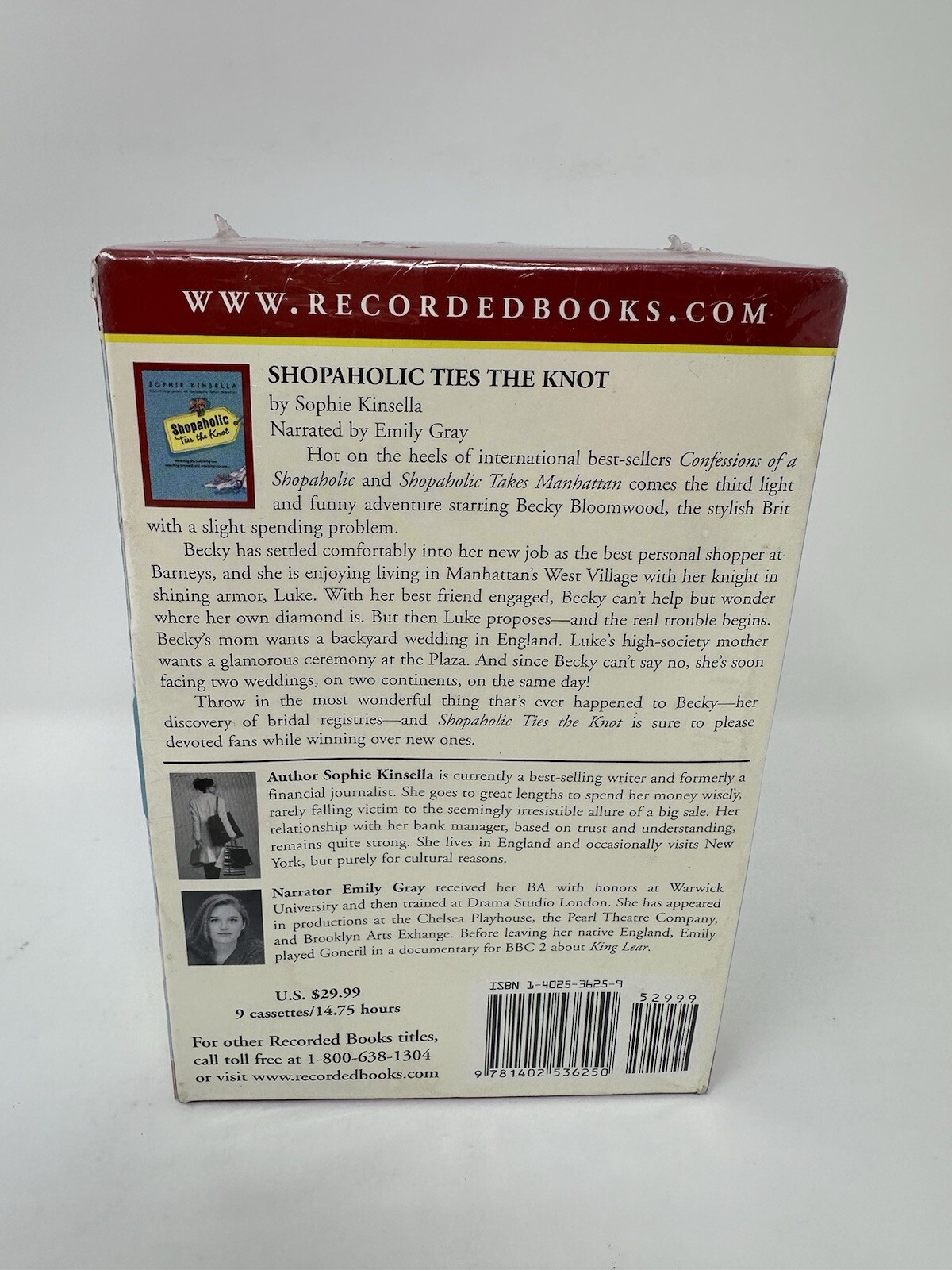 Shopaholic Ties The Knot Audio On 9 Cassettes Sophie Kinsella NEW! Books on Tape