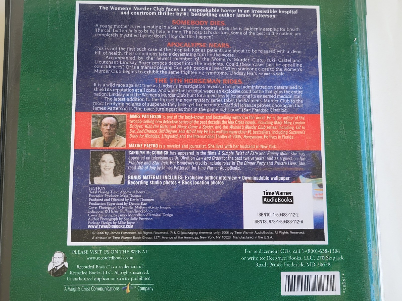The 5th Horseman James Patterson & Maxine Paetro – Unabridged 7 CD Audiobook