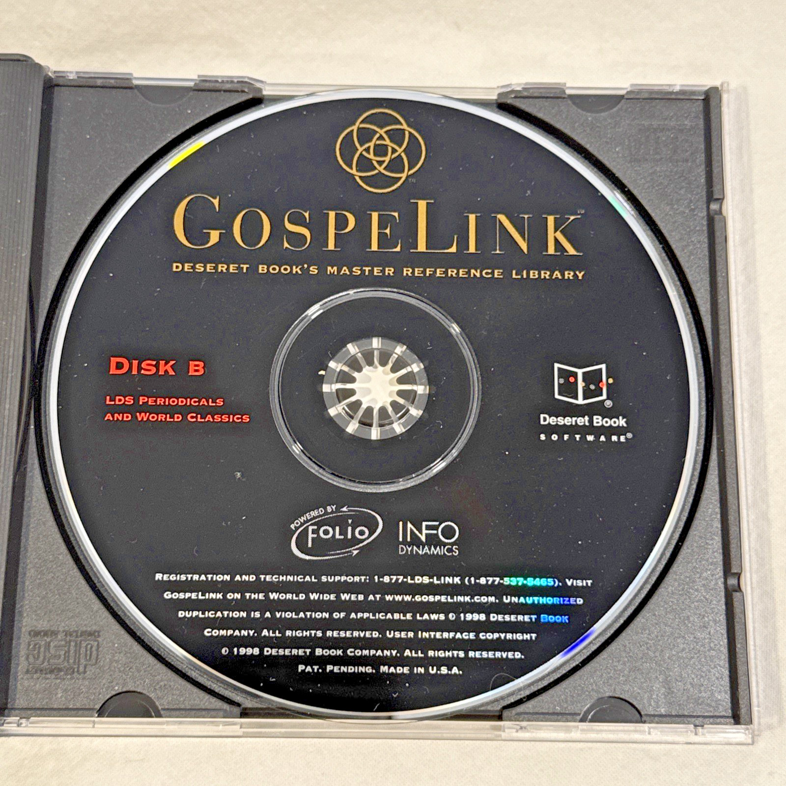 GOSPELINK Desert Book’s Master Reference Library CD-ROM LDS Mormon 3 CD Set 1998
