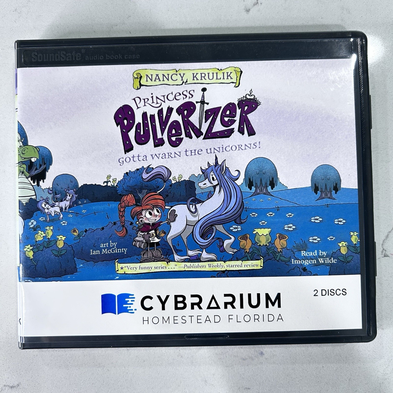 Nancy Krulik Princess Pulverizer Gotta Warn the Unicorns Audiobook 2-Disc Set