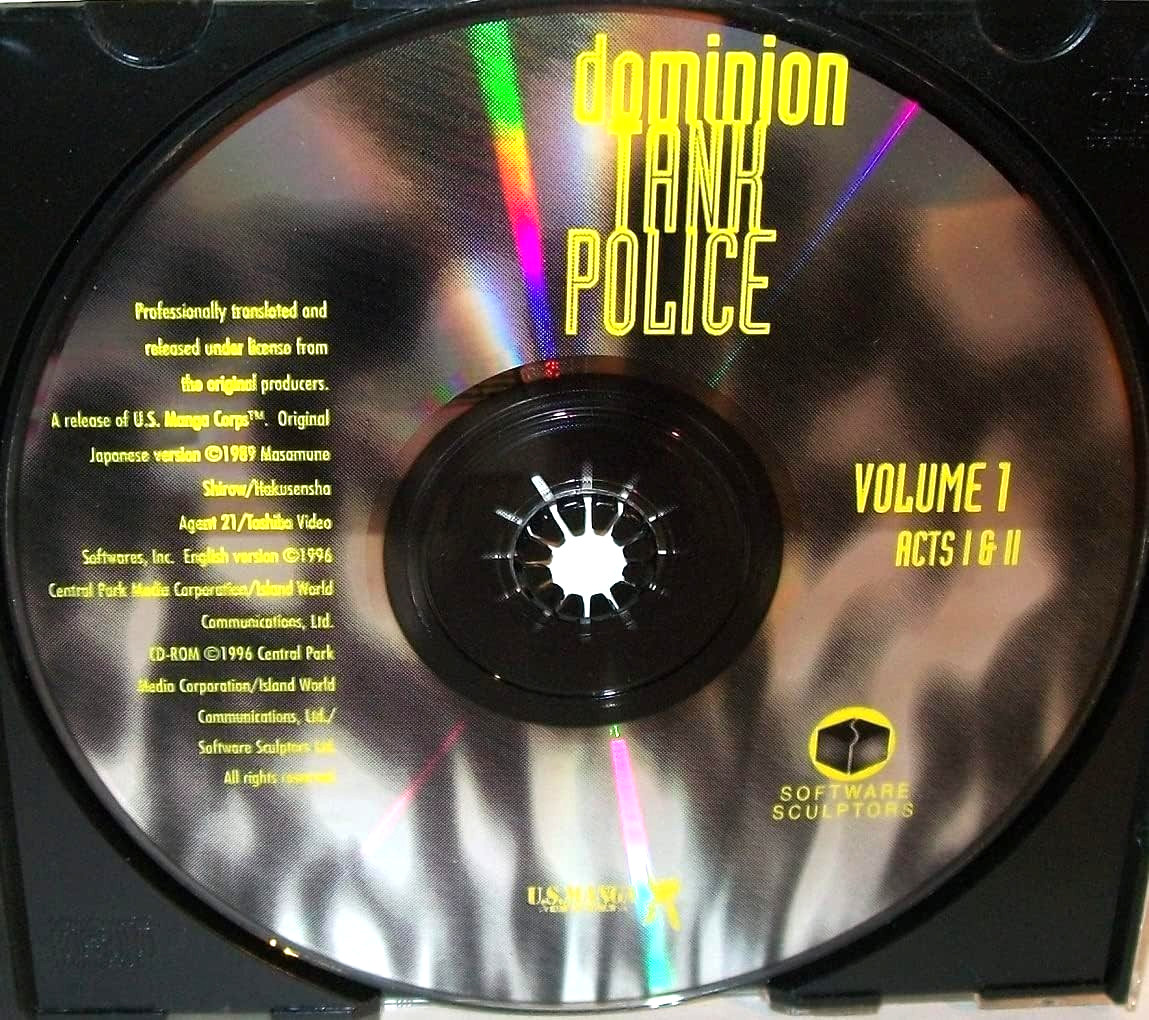 Dominion Tank Police Vol. 1 Acts I & II English Language Dialogue — 1996 CD-ROM