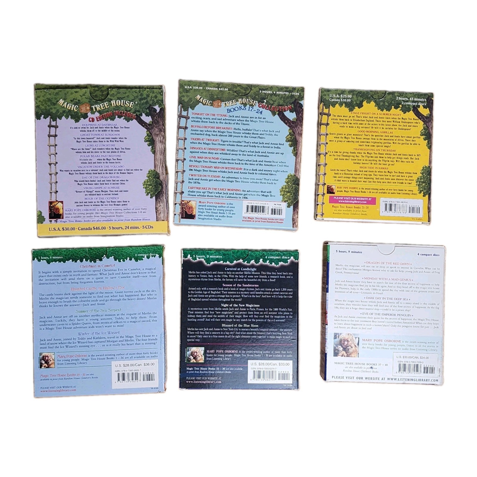 MAGIC TREE HOUSE 9-40 Unabridged Audiobooks On CD Mary Pope Osborne