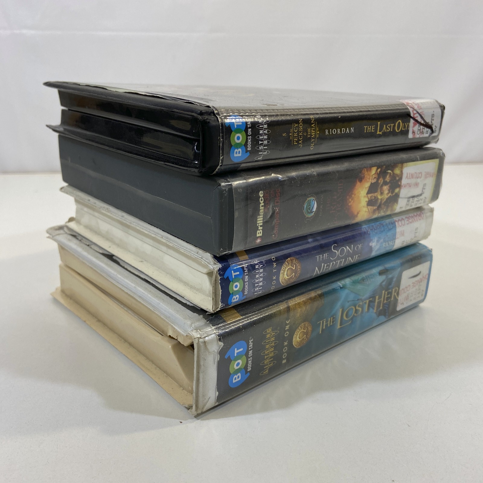 4 Rick Riordan Misc Series Ex-Library Unabridged Audiobooks Lot Books on Tape