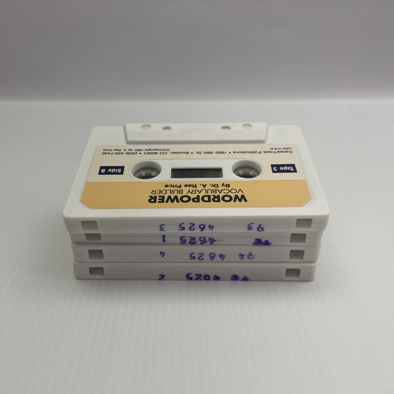 Word Power Vocabulary Builder by A Rae Price — 4 x Audio Cassette Program — 1987