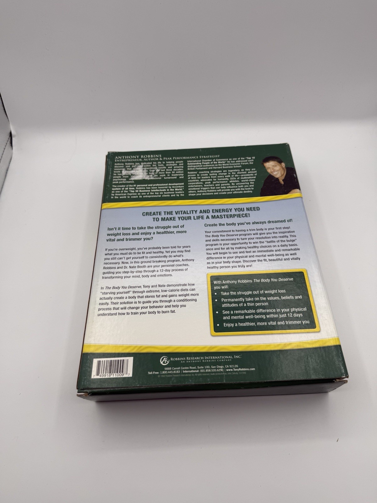 Anthony Robbins The Body You Deserve 10 CDs Workbook Planner DVD Weight Loss