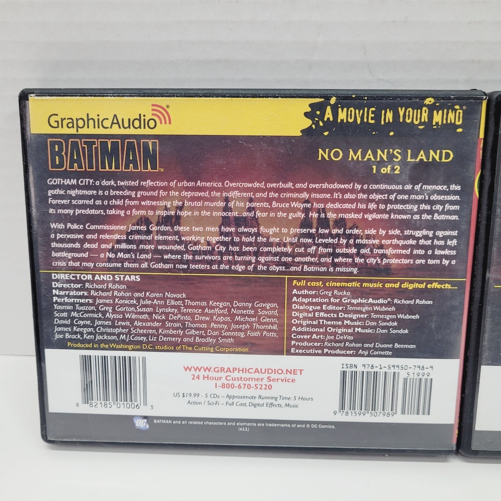 DC Comics : No Man’s Land Batman by Greg Rucka (2011, Compact Disc) Complete Set