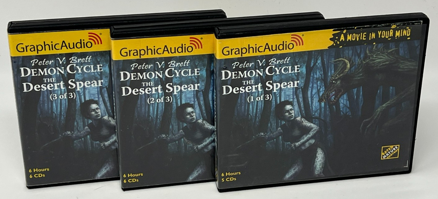 AUDIO BOOK: Demon Cycle: The Desert Spear by Peter V. Brett — 17 CDs 18 Hours