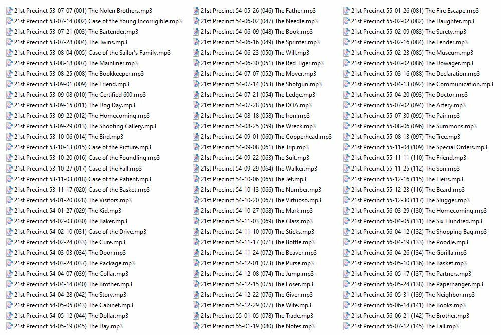 THE 21ST PRECINCT 93 Unique Oldtime Radio Shows OTR MP3 On USB Flash Drive