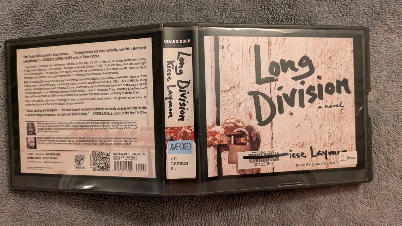 Kiese Laymon, LONG DIVISION, Ex-Library Audiobook, 2013, Tantor Audio, 7 CDs