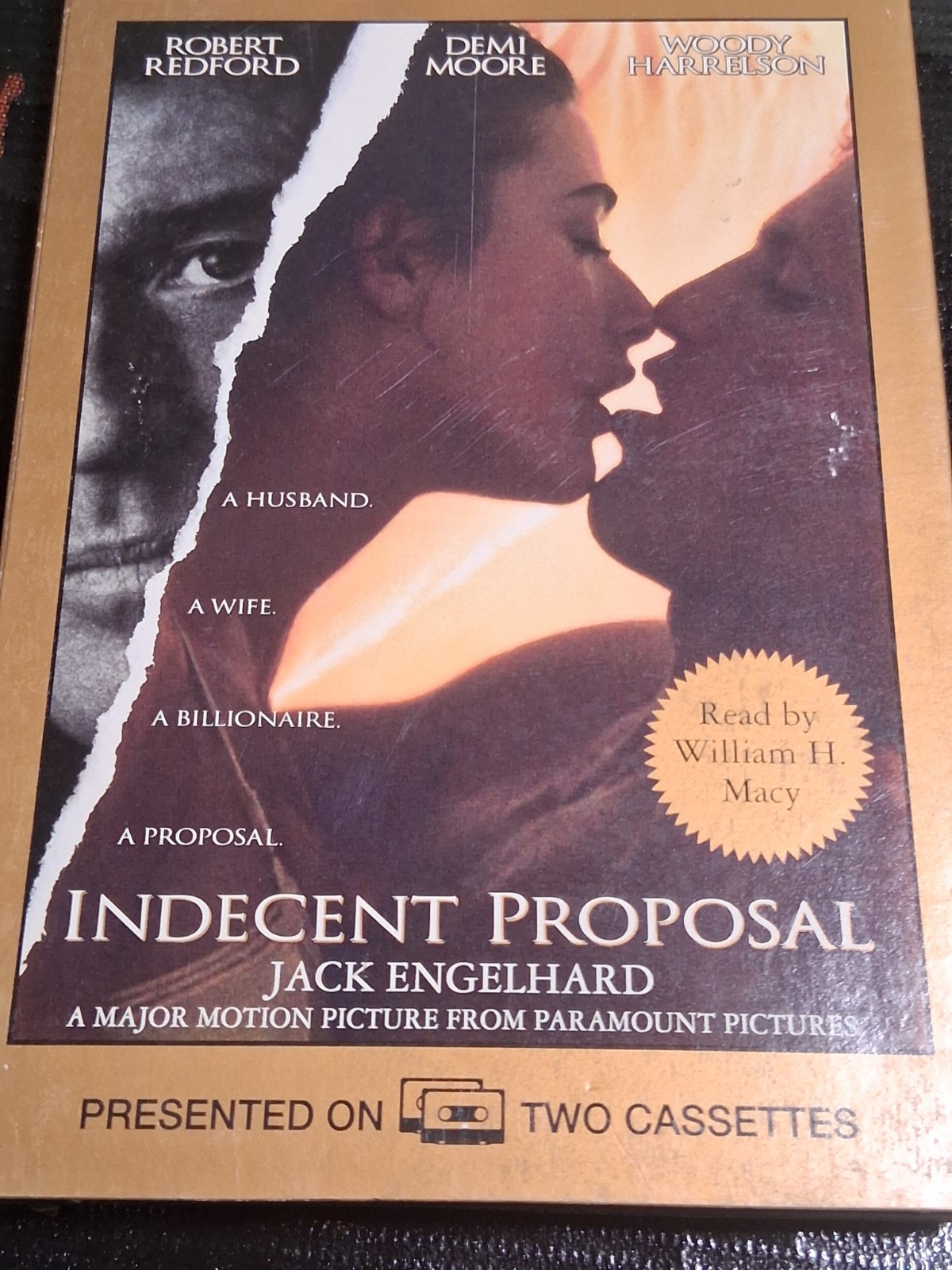 Cassette AUDIOBOOK- Indecent Proposal By Jack Engelhard — Movie Tie In — 3 Hrs