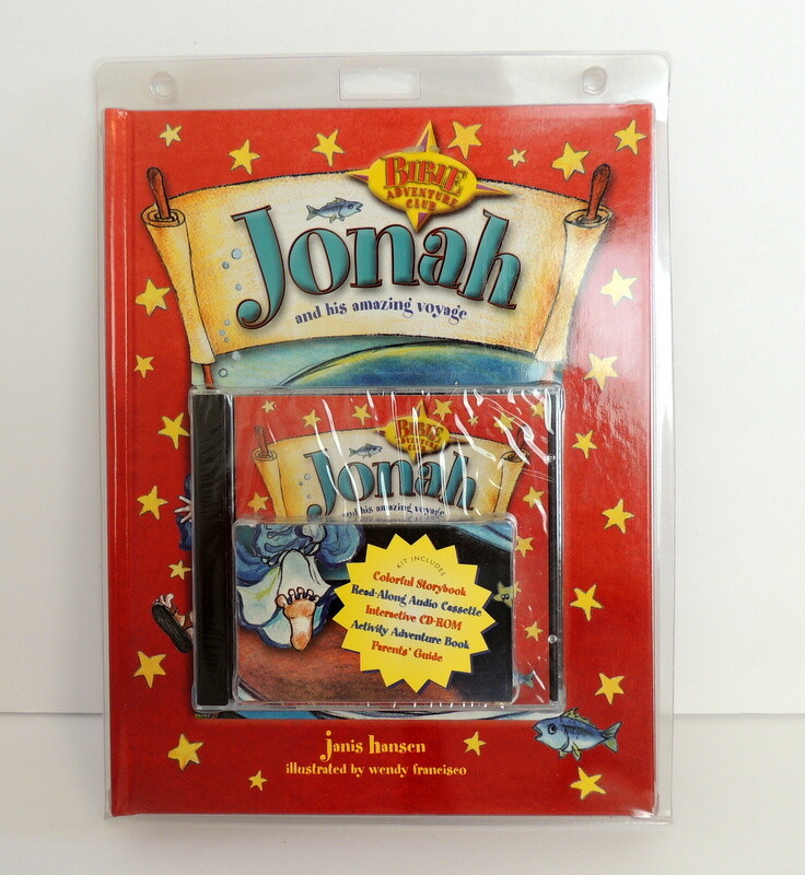 Crossway Books JONAH Bible Adventure Club Book Casette CD-Rom Janis Hansen