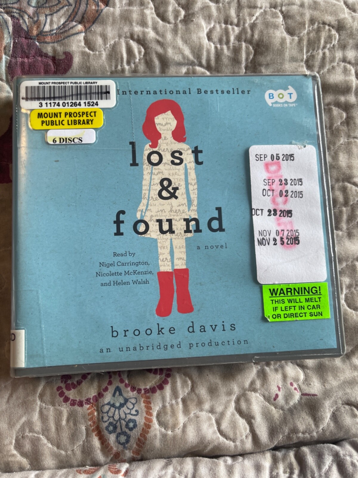 Shelf217 Audiobook~Lost and found— Brooke Davis- unabridged- 6CDs