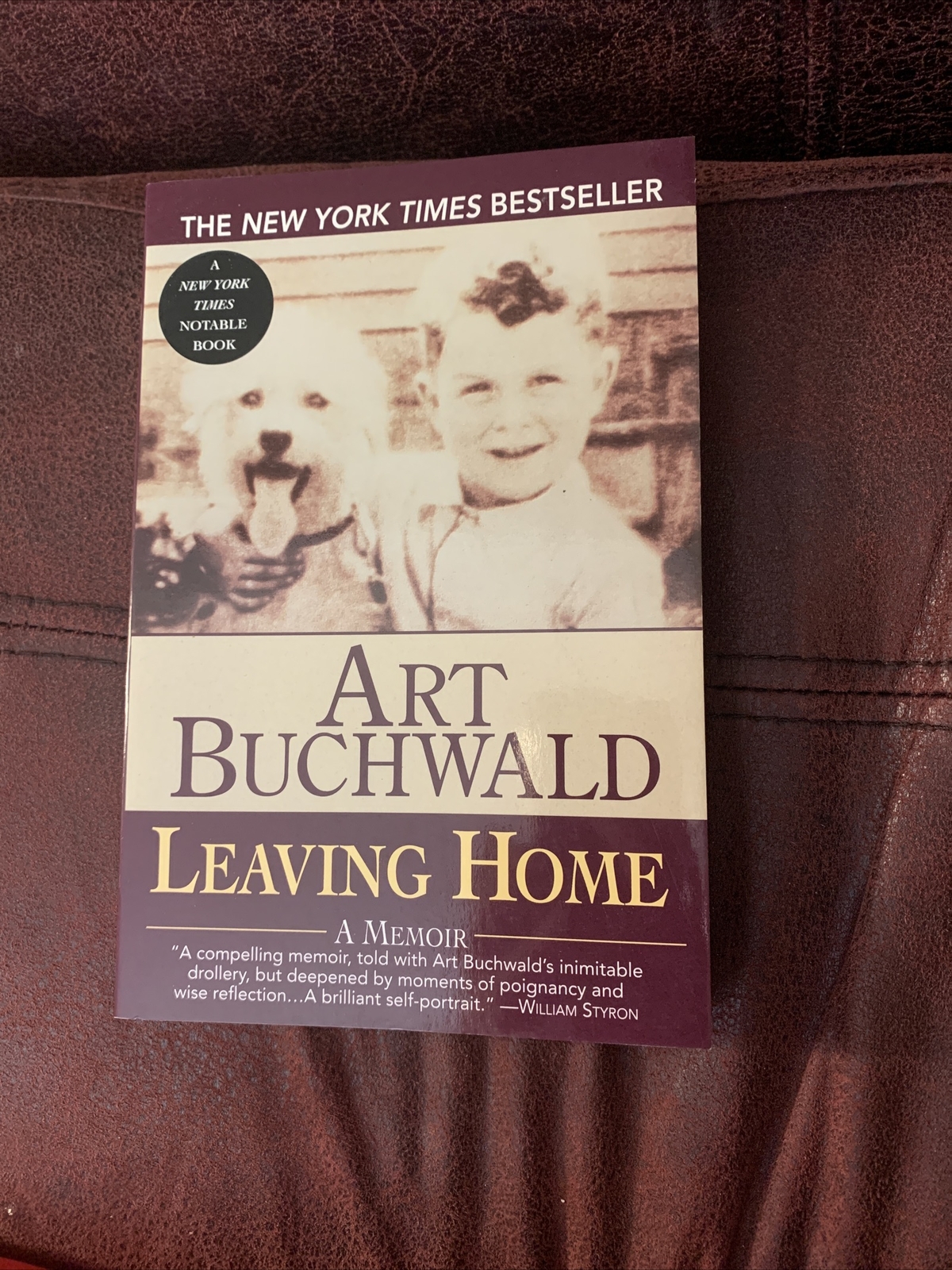 LEAVING HOME Art Buchwald Author Signed Autographed