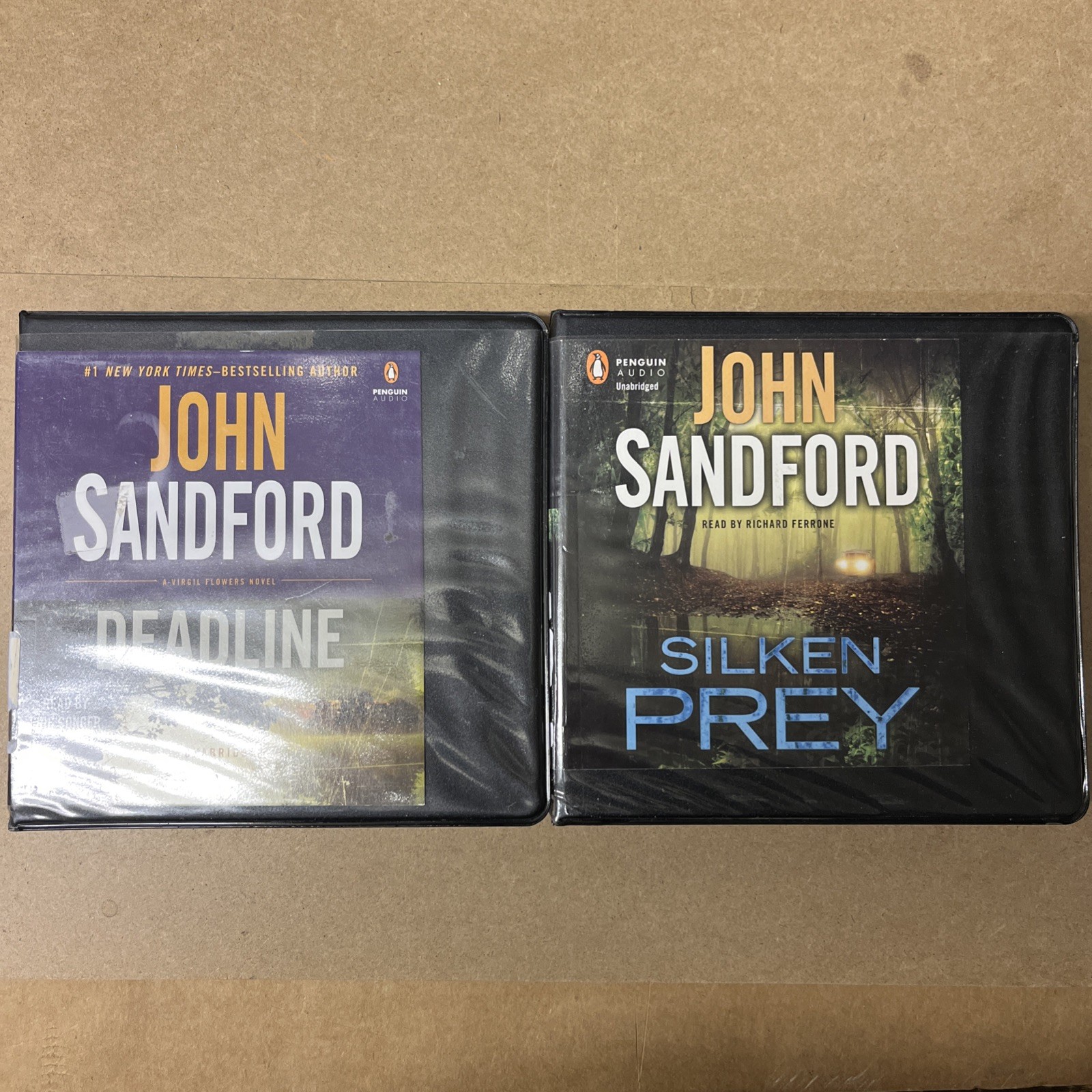 Lot Of 2 — Silken Prey & Deadline by John Sandford (Unabridged Audiobook 18 CDs)